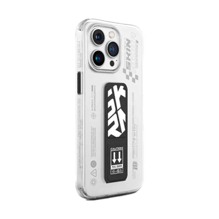 SkinArma Apex iPhone 15 Pro Grip-Stand Cover - Black - Tashqila SkinArma Apex iPhone 15 Pro Grip-Stand Cover - Black - Tashqila